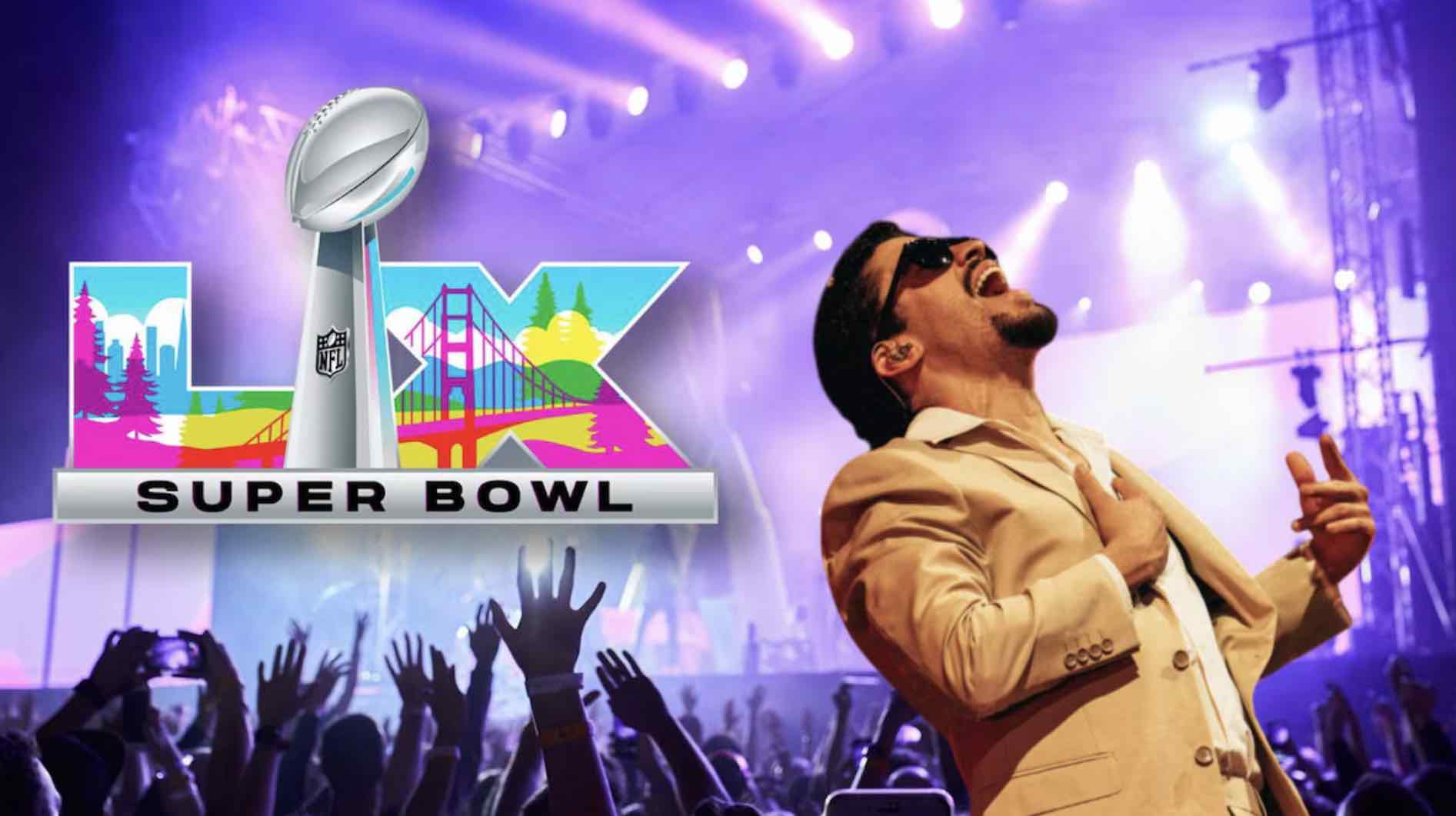 Bad Bunny en el medio tiempo del Super Bowl 2026