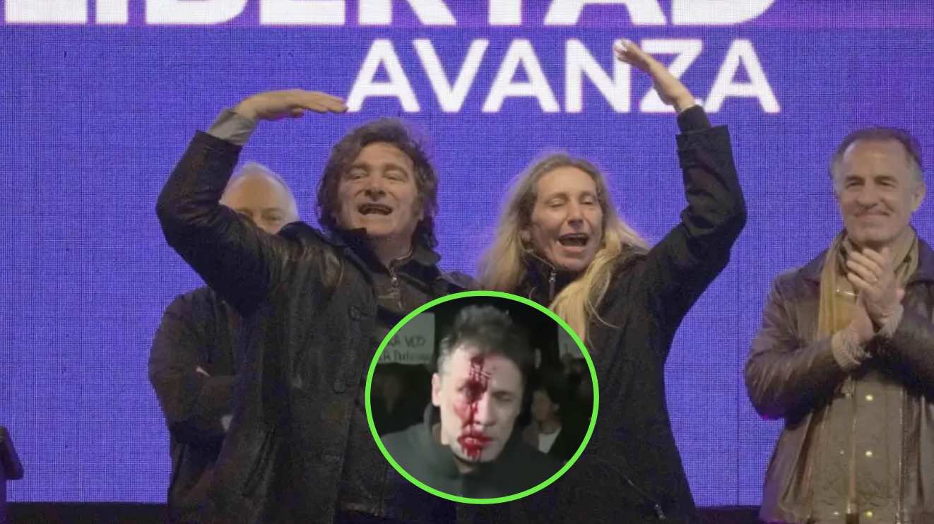 Milei con cierre de campaña violento